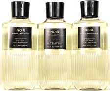 QTY 3 - Bath  Body Works Men's NOIR 3-1 Hair Face Body Wash Shower Gel 10oz