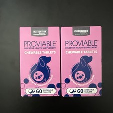 2 Nutramax Proviable Chewable Tablets Dogs 60 Tablets 120 Total