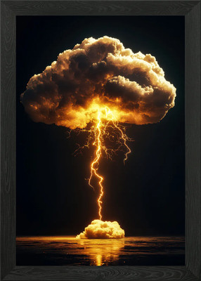 Blitzschlag Wolke gerahmtes Wandbild Poster Leinwanddruck Bild