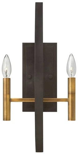 Hinkley Euclid 20" High Spanish Bronze 2-Light Wall Sconce - Picture 1 of 3