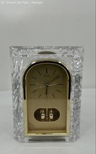 Vintage Seiko Quartz Lead Crystal Mantle Clock W/ Pendulum Made in Japan Tested