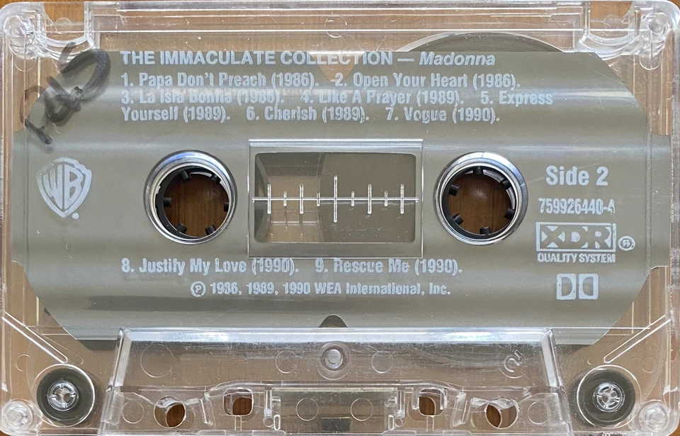 Madonna The Immaculate Collection Australian Cassette - Image 4 of 4