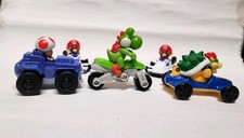 Mario Kart Lot of 6 Mcdonald's Happy Meal Toys 2022 Free Shipping Nintendo Cars