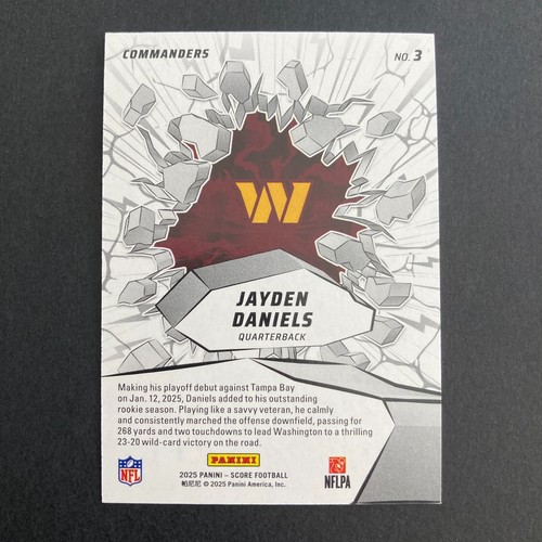 Jayden Daniels Pack of 3, SSP Score Emerged Gold Zone /50, Rookie Rush RC Insert - Picture 7 of 10