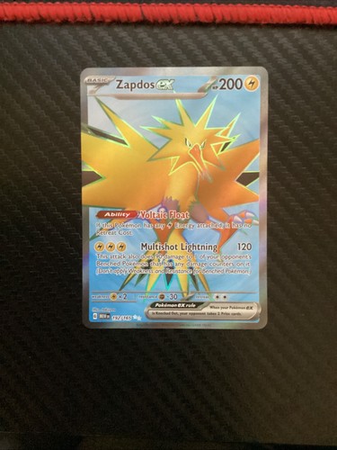 Zapdos ex 192/165 Ultra Rare 151 Pokemon Holo Near Mint