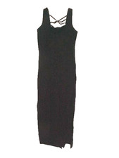 D.B.Y. Ltd Women's Size 7 Black Dress Evening Full Length Sexy Open Back Sequins