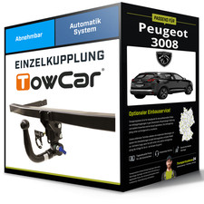 Abnehmbare Anhängerkupplung für PEUGEOT 3008 05.2016-jetzt II Typ MC / MR TowCar