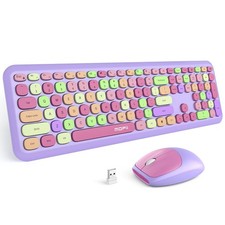 MOFII Wireless Keyboard and Mouse Combo, 2.4G Silent Cordless Slim Full Size ...