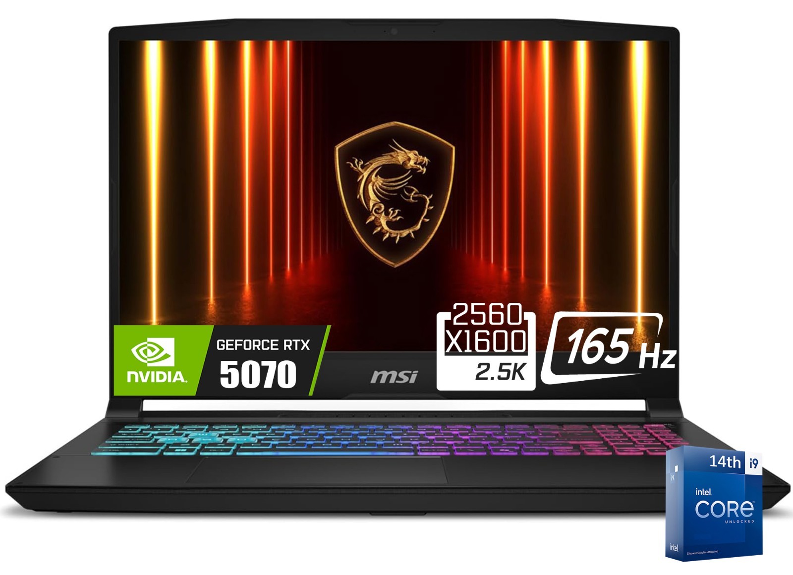 MSI Katana 15 HX 15.6" WQXGA 165Hz Gaming Laptop Intel Core i9-14900HX RTX 5070