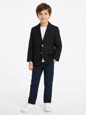 Nautica Dress Blues Boys Navy Blue Blazer w/Gold Crest Buttons Size 10 Regular
