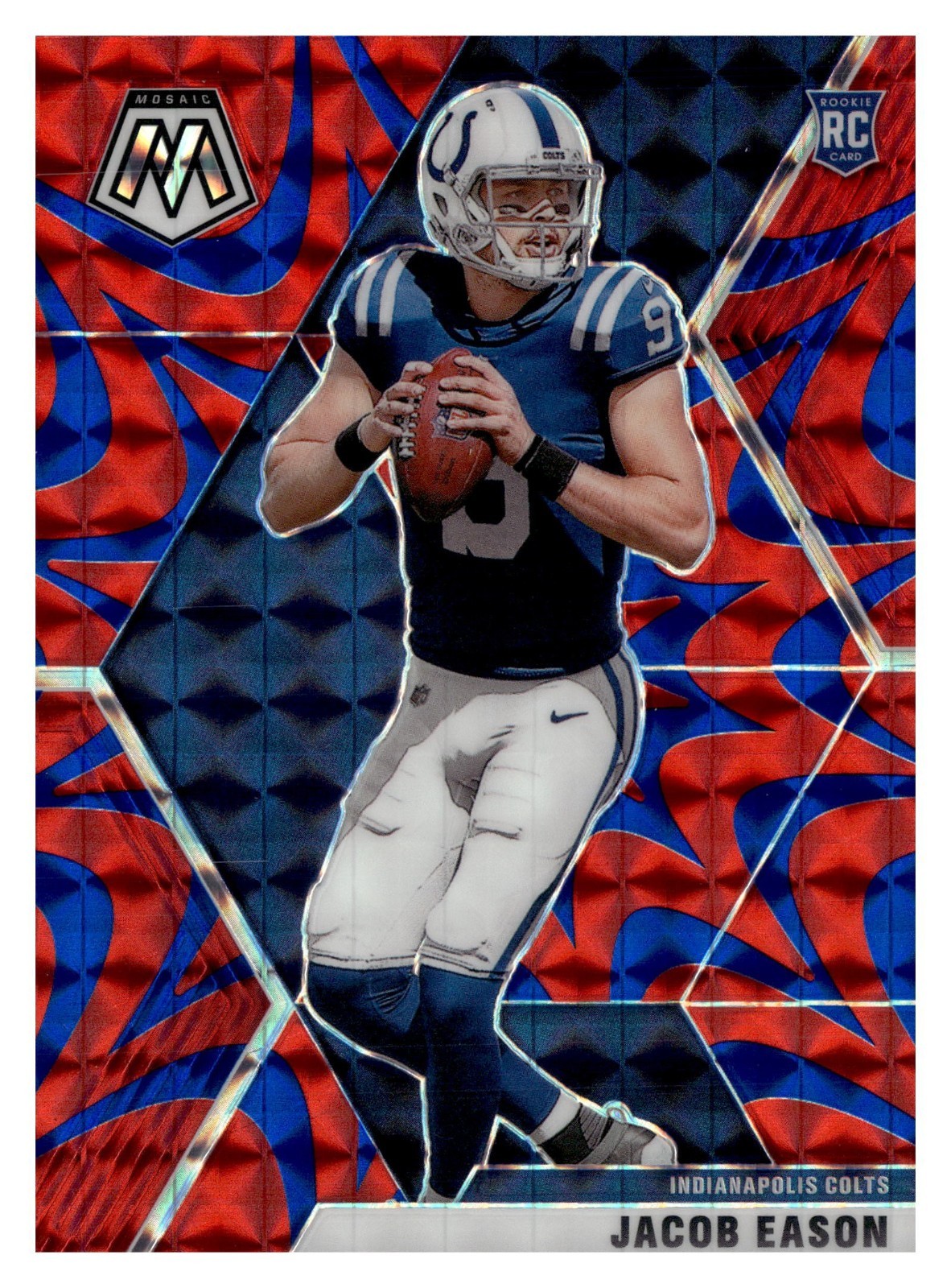 JACOB EASON 2020 Panini Mosaic Rookie REACTIVE BLUE #236 RC B7