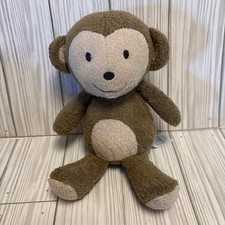 Carter's Just One Monkey Rare Plush Rattle 2012 Brown Tan Stuffed 8" 63014 A7