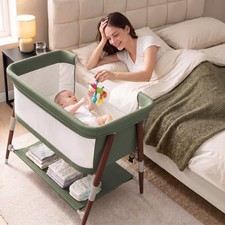 Baby Bassinet, 3 in 1 Bedside Bassinet Sleeper for Newborn, Portable Baby Cri...