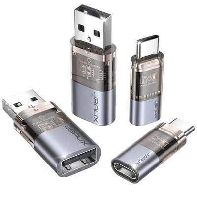 USB Data Blocker & C (4-Pack), 4 Pack, Grey