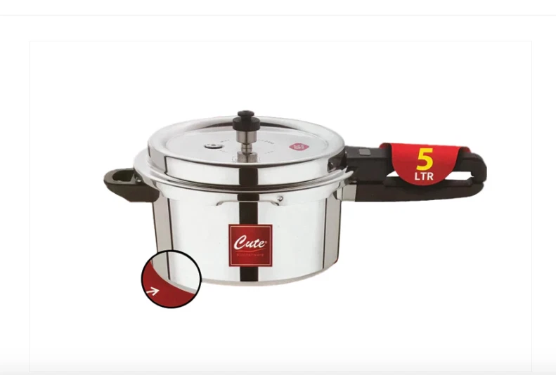 CUTE Pressure Cooker Pot Pan Cookware Kitchen Utensil 5 Litre Silver Pot
Opens in a new window or ta