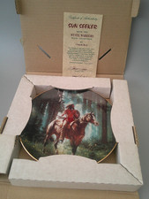 1992 MYSTIC WARRIORS Hamilton Collector Plate - Chuck Ren "Sun Seeker" boxed