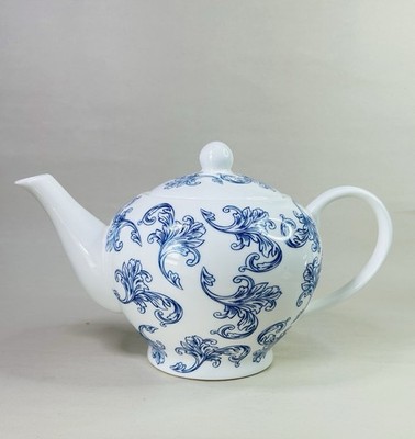 Vintage blau & weiß Keramik dekorative Whittard of Chelsea London Teekanne
