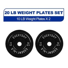 BalanceFrom Olympic Bumper Plate Weight Plate, 10 lbs Pair Black