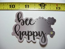 BEE HAPPY BEE BUZZ SMALL STICKER DECAL MOTIVATIONAL POSITIVE ATTITUDE MOTIVATE