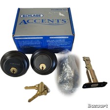 Schlage Accents Andover BA362 716 Double Cylinder Deadbolt NEW Open Box