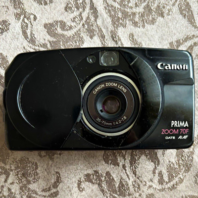 Canon Prima Zoom 70F Date 35mm Kompaktkamera Autofokus Zoom Blitz Datum Schwarz