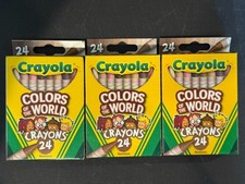 3 Boxes Crayola Colors of the World Crayons Assorted, 24/Packs