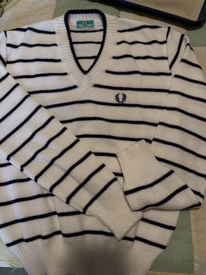 JERSEY FRED PERRY Vintage 80s Jersey vintage de rayas Talla 5 (L) - Imagen 1 de 4