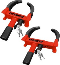 Universal Wheel Lock2 Pack Heavy Duty Trailer Locksecurity Anti Theft Wheel Lo