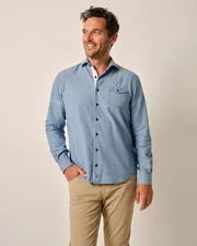 johnnie-O Hangin' Out Linen Button Down Shirt - Hancock Wake Size M