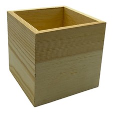 Porta penne Legno da decorare decoupage per casa ufficio 10x10x10