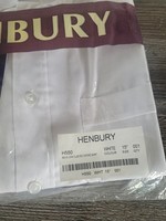 Mens Long Sleeve White Shirt Size 15in Neck by Henbury Brand New with Tags