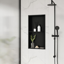 Neodrain No Tile Shower Niche Insert Tile Ready Black Recessed Wall Niche For