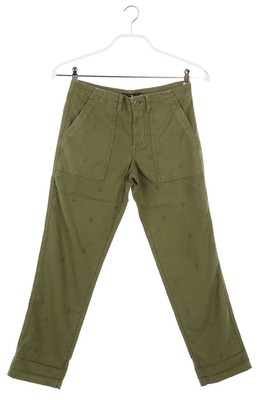 OBEY Slim Jeans Stickereien W25 grün