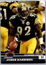 2008 -James Harrison- Topps Stadium Club Rookie Football Card #87 Steelers. rookie card picture