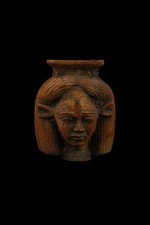 Rare Ancient Egyptian Antiquities head of Goddess Hathor God Heaven & Love BC