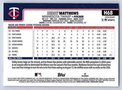 2025 Topps Holiday Base  # H 1 - H 200  - PICK YOUR CARDS - 第 118/318 張圖片