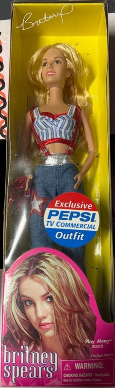 Britney Spears Barbie, exclusive Pepsi TV commercial outfit NIB