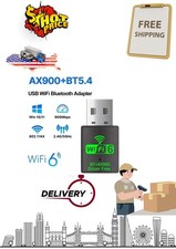 USB WiFi 6 Adapter AX900 Dual Band 2.4/5GHz Bluetooth 5.4 Dongle for PC Laptop