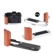 Wooden Handle Quick-Release Plate Handle L-Bracket Base for Fujifilm XT30III