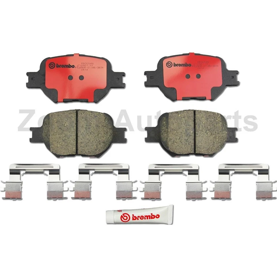 Kit de pastillas de freno delanteras traseras Brembo OE para 2005 2006 2007 2008 2009 10 Scion tC Foto 3 de 3