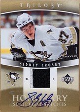 2006-07 UD Trilogy SIDNEY CROSBY Scripted Swatches Jersey Auto Autograph 1/25