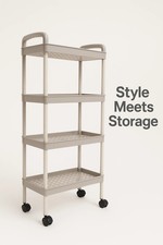 4 Tier Slim Storage Trolley Cart Bathroom Kitchen Organizer Rack 30x20x80cm