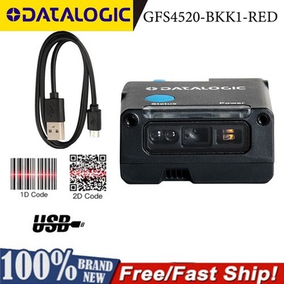 Datalogic GFS4520-BKK1-RED 1D 2D USB Laser Barcode Scanner Wired With Cable Kit