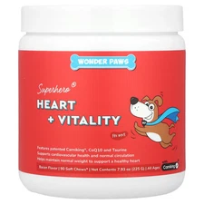 Superhero® Heart + Vitality Chews, For Dogs, All Ages, Bacon, 90 Soft Chews,