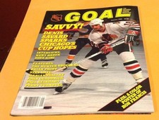 TOUGH JAN. 1984 NHL GOAL MAGAZINE NM/MT -  SAVARD COVER + FRANCIS POSTER !!!