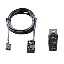 Car Dash Audio 12Pin Cable Adapter AUX USB Replacement For BMW E39 E53 X5 A
