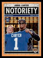 Abdul Carter [Mosaic Orange Fluorescent] #14 Prices | 2025 Panini