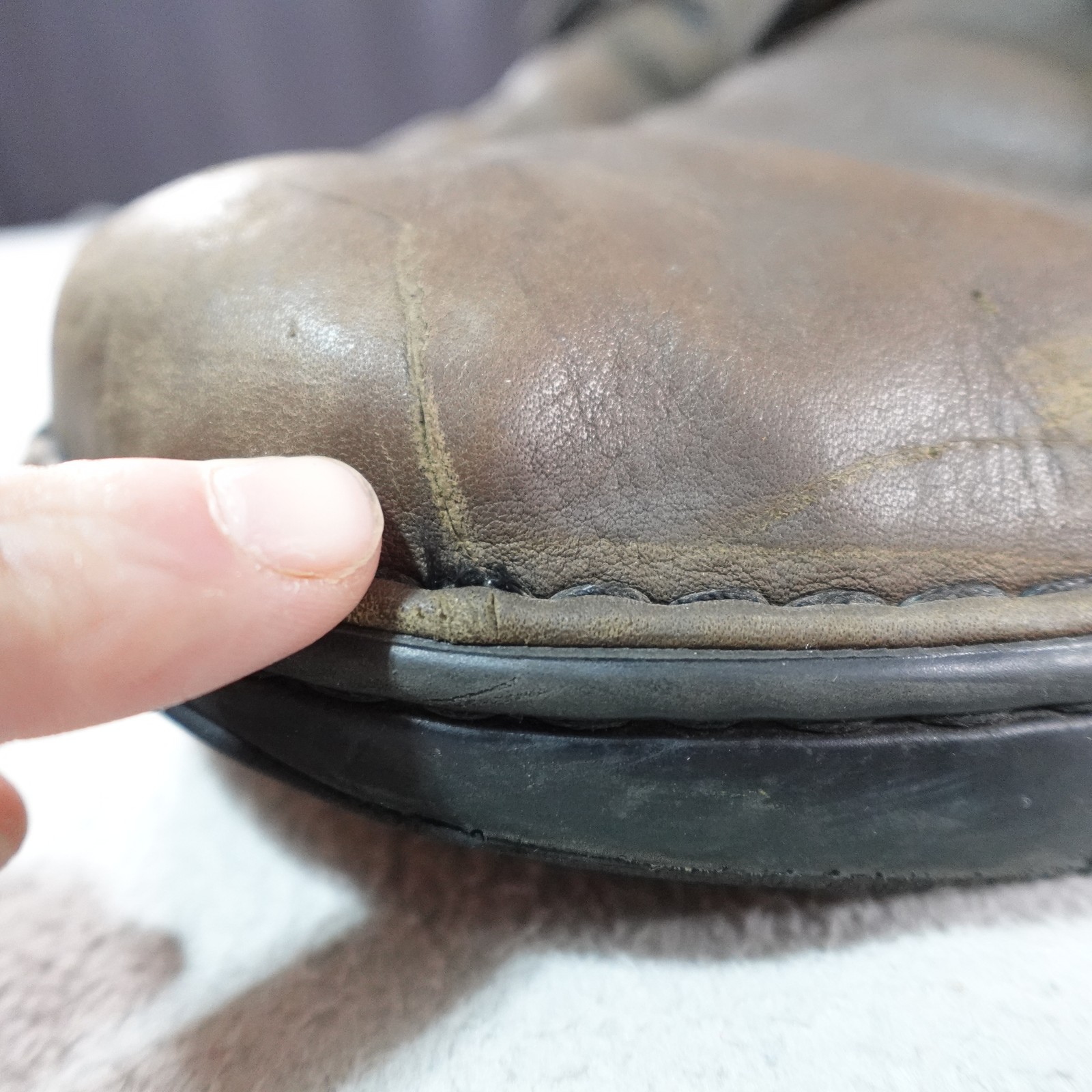 Scarpe Merrell uomo taglia 15 pelle marrone stringate passeggio comode casual J43347