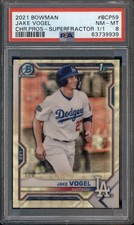 2021 Bowman Chrome Prospects Superfractor #BCP59 Jake Vogel RC 1/1 PSA 8