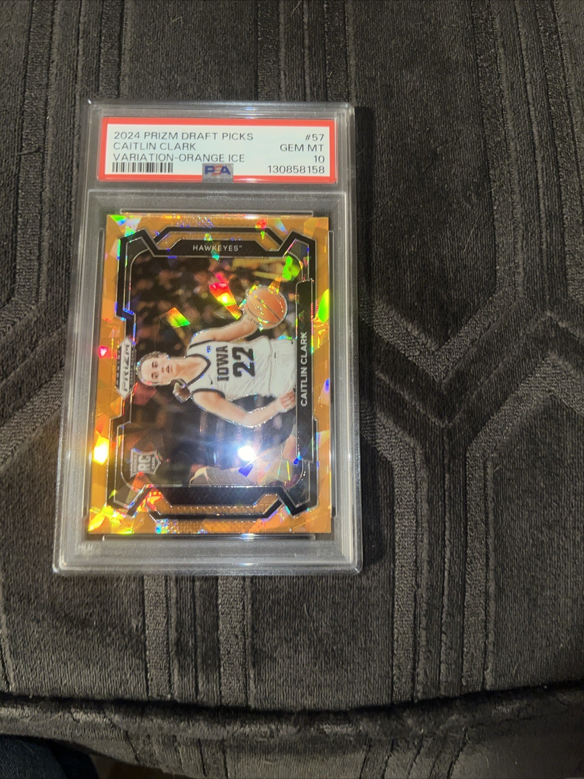 2024 Panini Prizm Draft Picks 57 Caitlin Clark Orange Ice Variation Psa 10 Gem